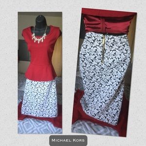 Michael Kors printed pencil skirt